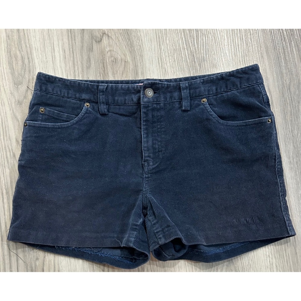 Vineyard Vines Womens Navy Blue Corduroy Shorts Size 8 Stretch Preppy Coastal